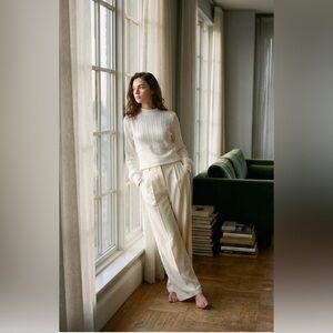 Band of Gypsies Cream Cable Knit Sweater NWOT